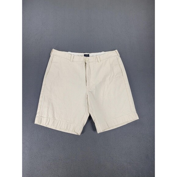 J Crew Gramercy Shorts Mens 36W Beige Classic Fit 100% Cotton Casual Summer - Picture 1 of 10